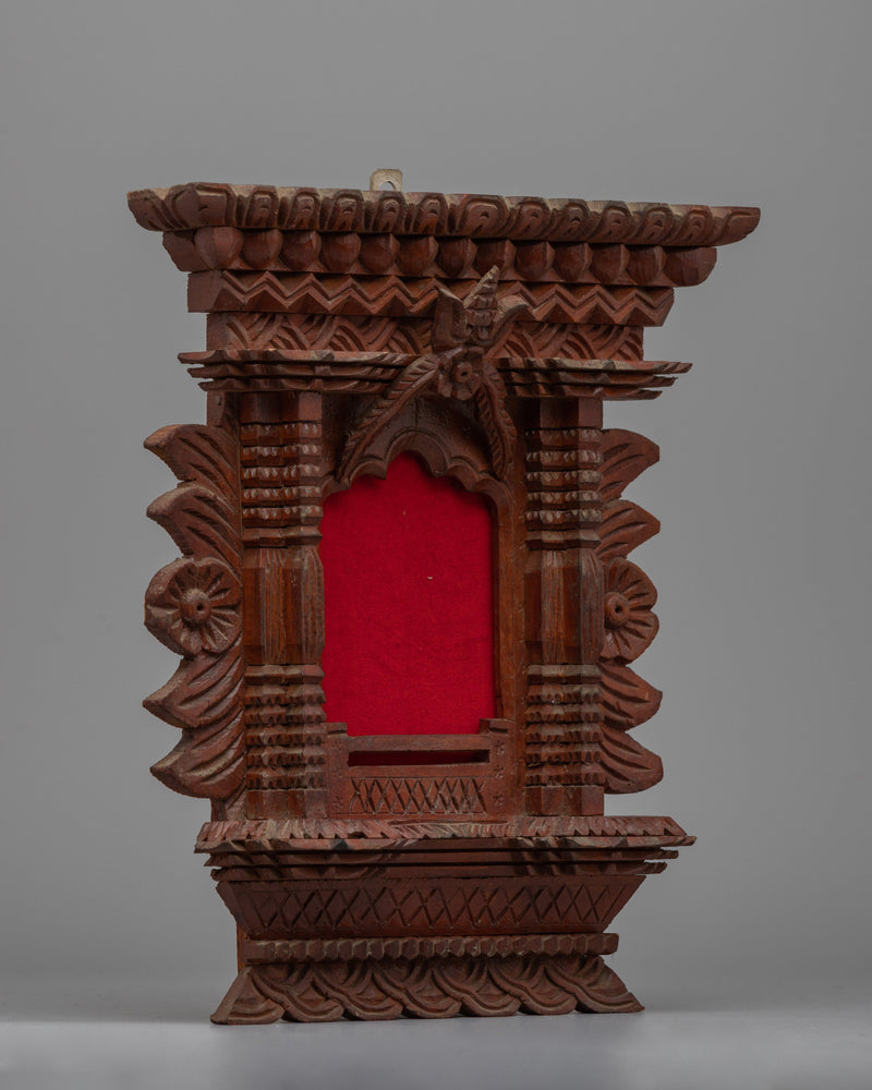 Newari Wooden Window Photo Frame | Handcrafted Traditional Nepali Design