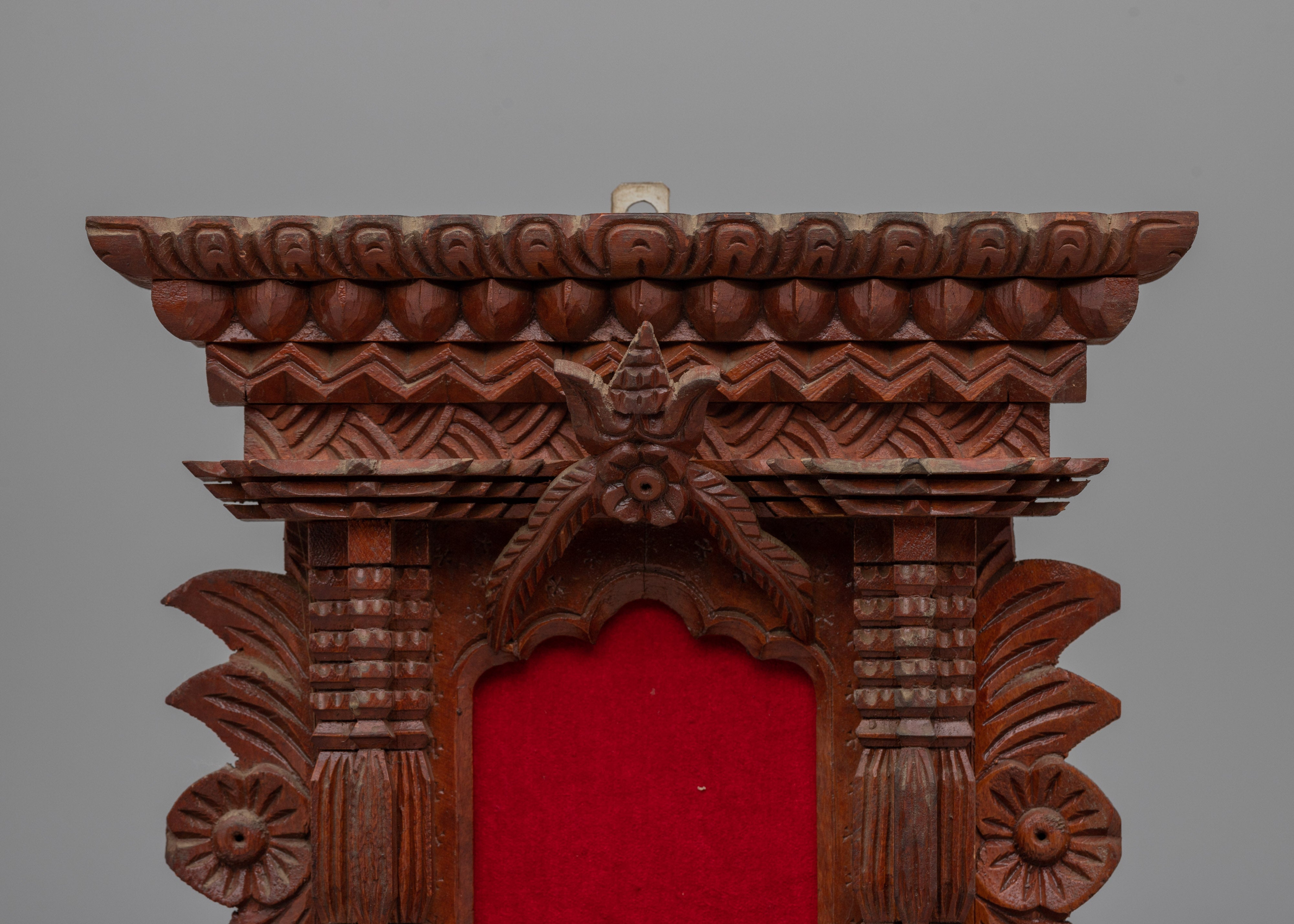 Newari Wooden Window Photo Frame | Handcrafted Traditional Nepali Design
