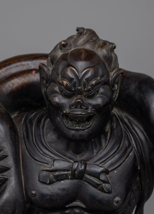 Fujin Japanese Wind God Statue | Traditional Shinto Deity Sculpture