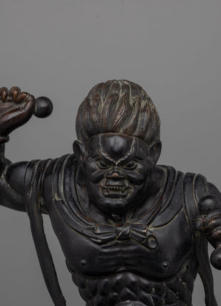 Raijin Thunder God Statue | A Striking Depiction of the Thunder Deity for Your Collection