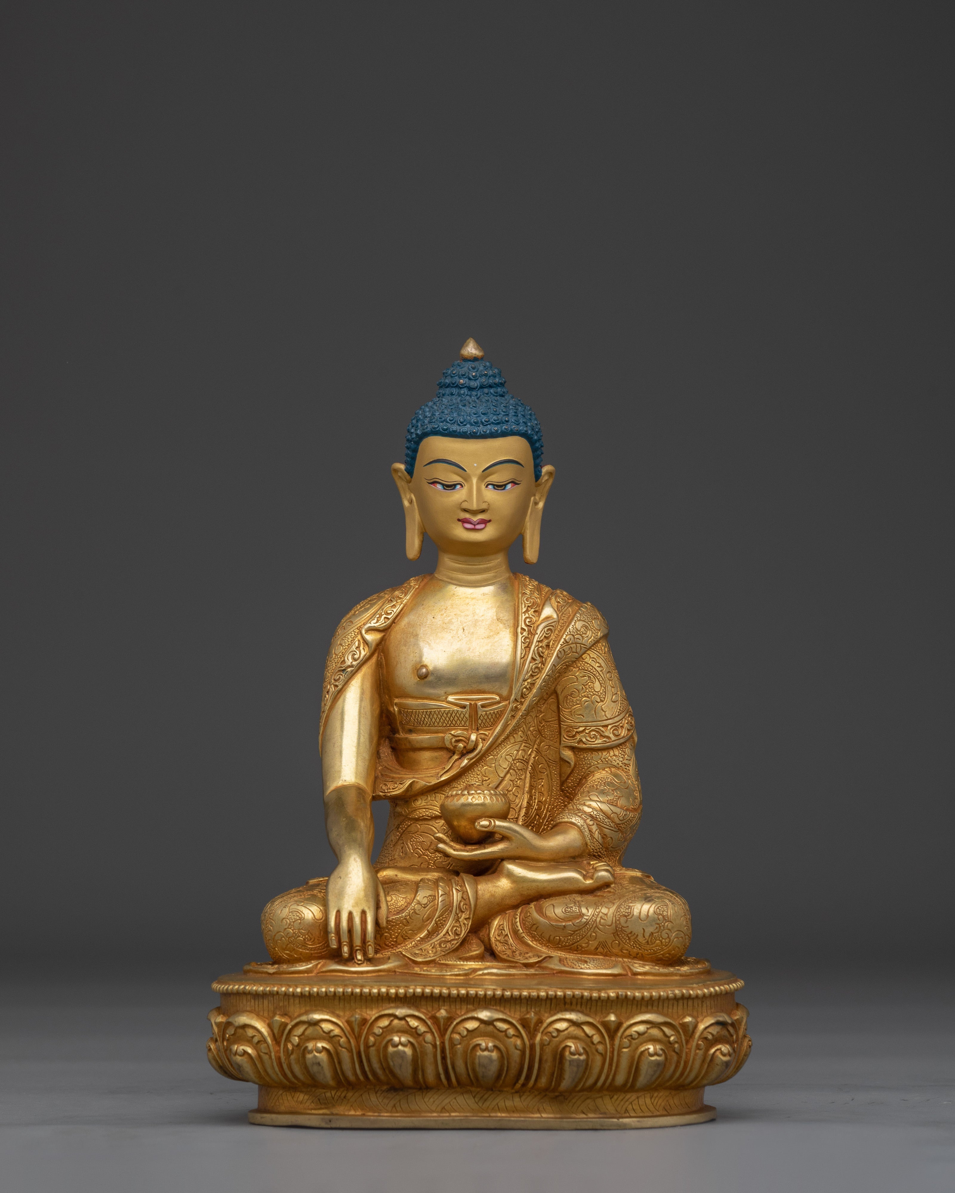 Gold Gilded Copper Shakyamuni Buddha Artwork