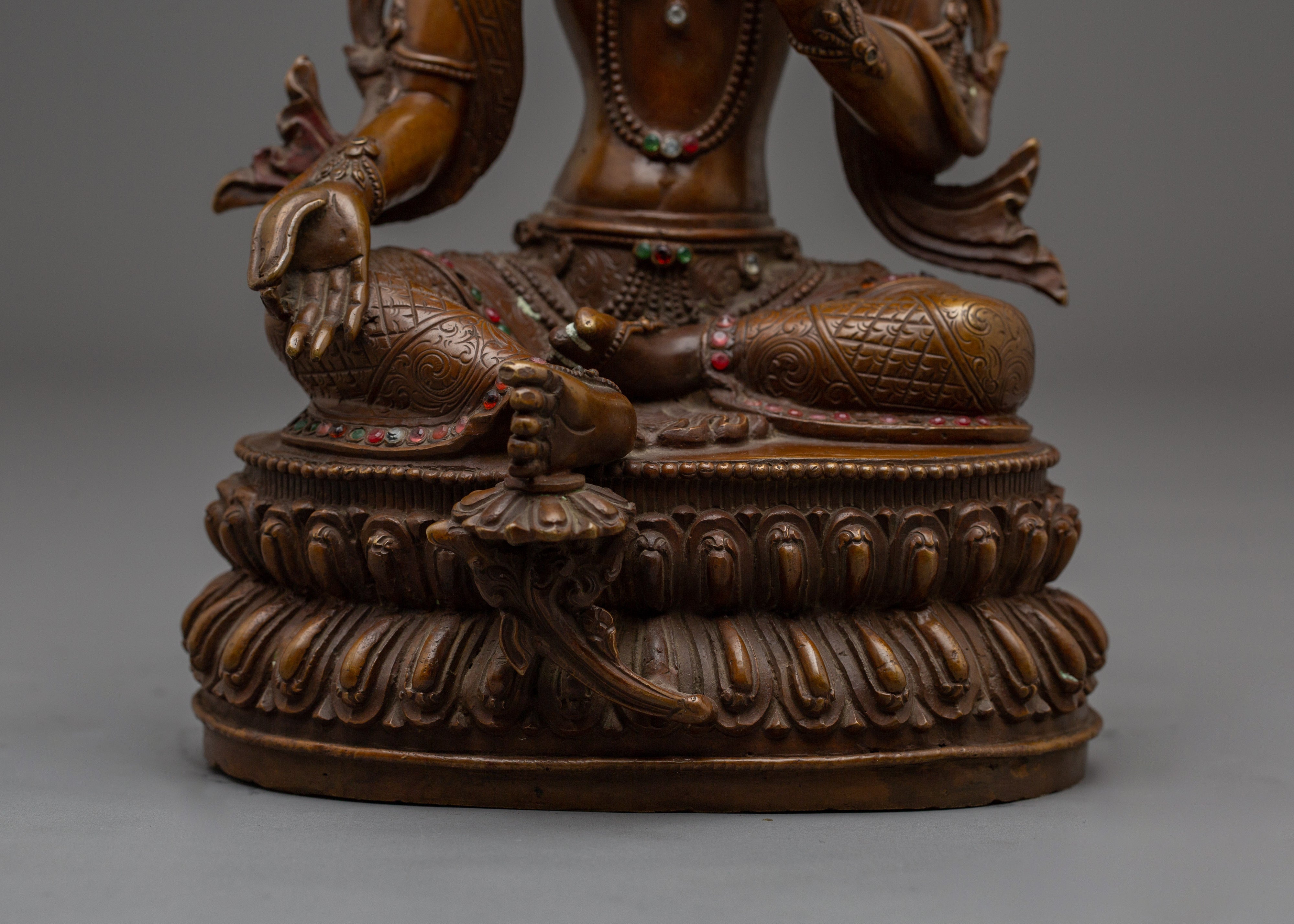 Buddhist Art of Green Tara | Bodhisattva of Compassion