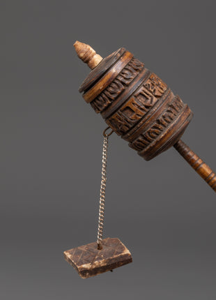 Buffalo Bone Mantra Prayer Wheel | Handcrafted Spinner