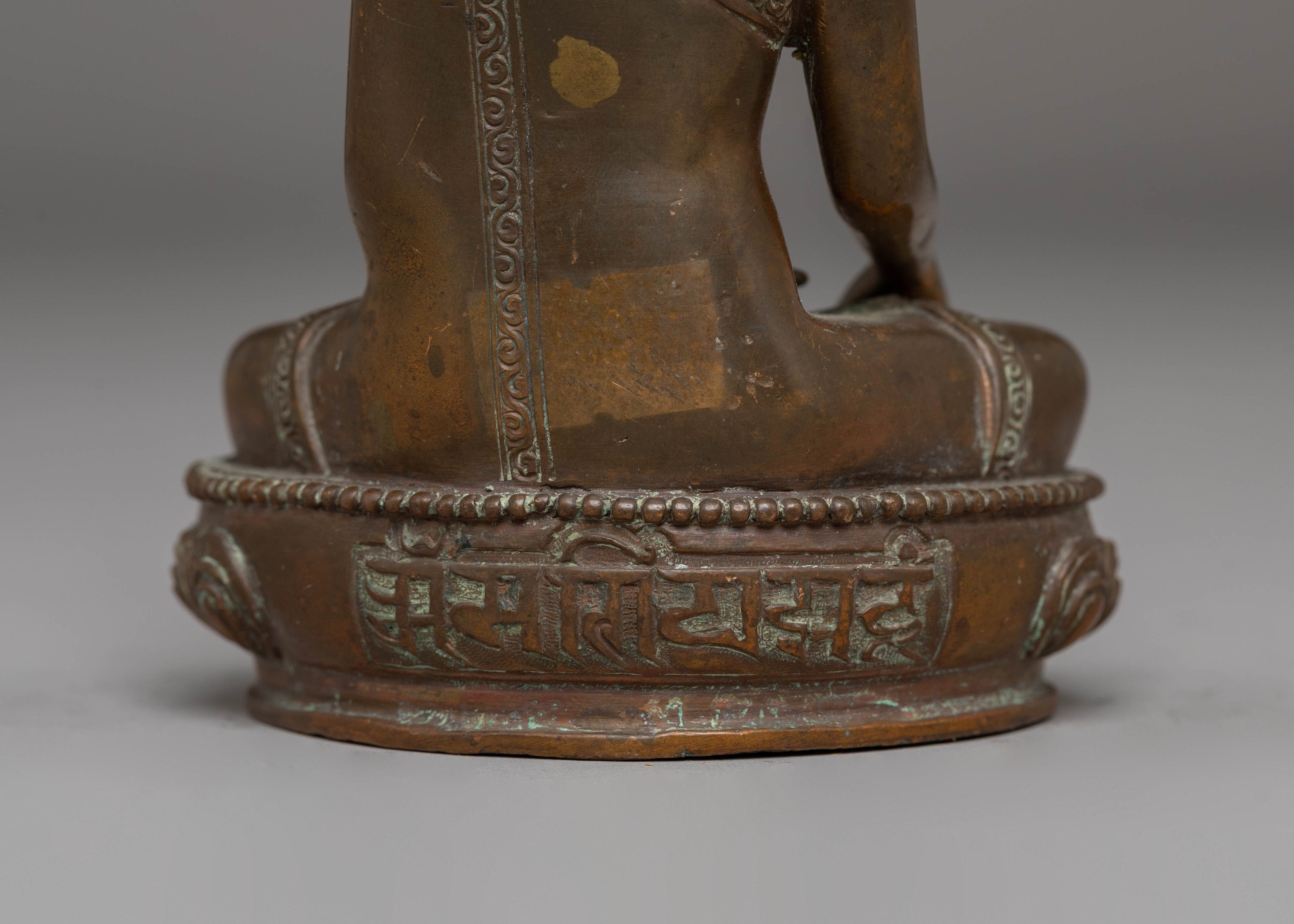 Oxidized Copper Statue of Shakyamuni Buddha | Symbol of Enlightenment