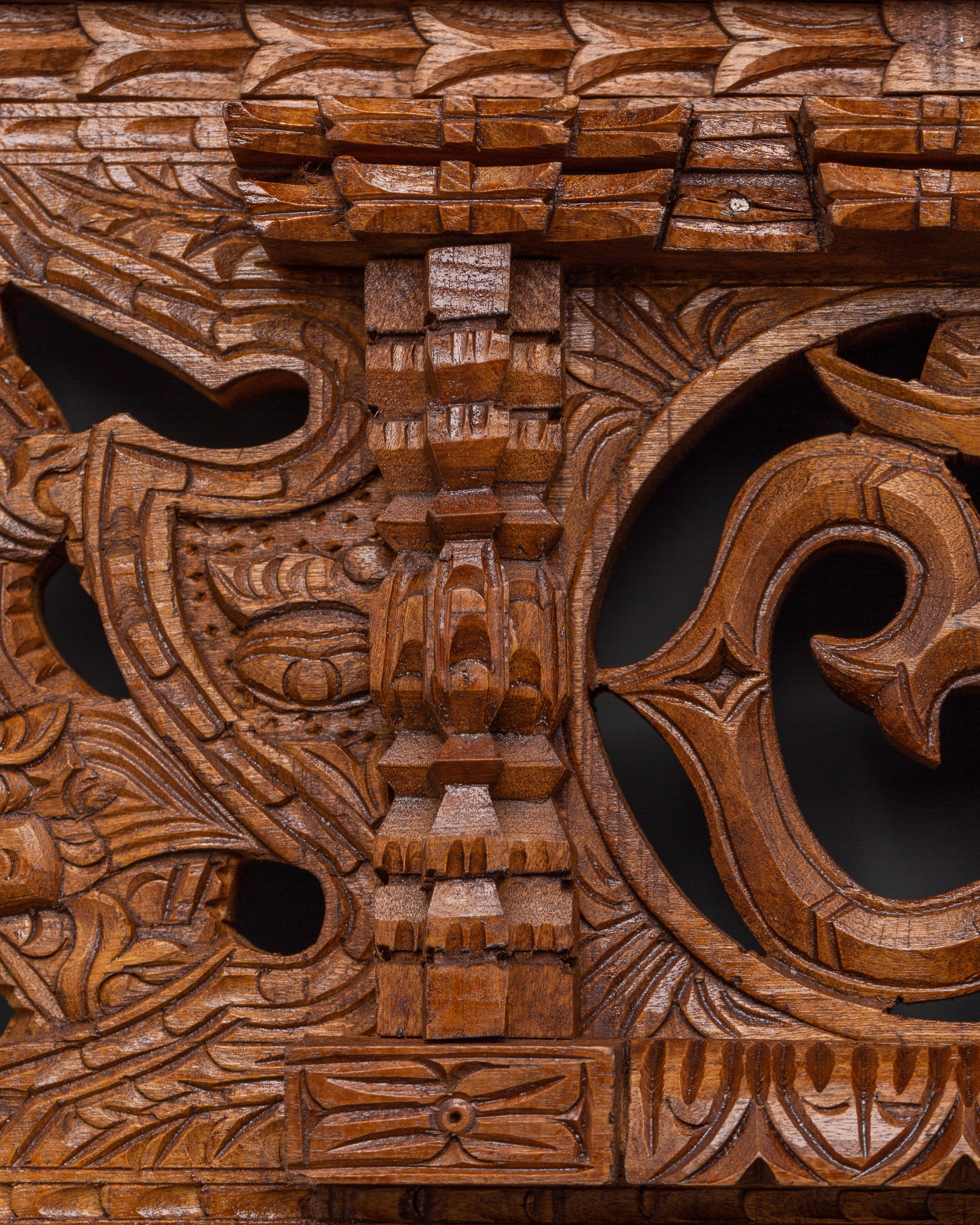 Wooden Om Symbol Wall Decor | Hand-Carved Spiritual Wall Hanging