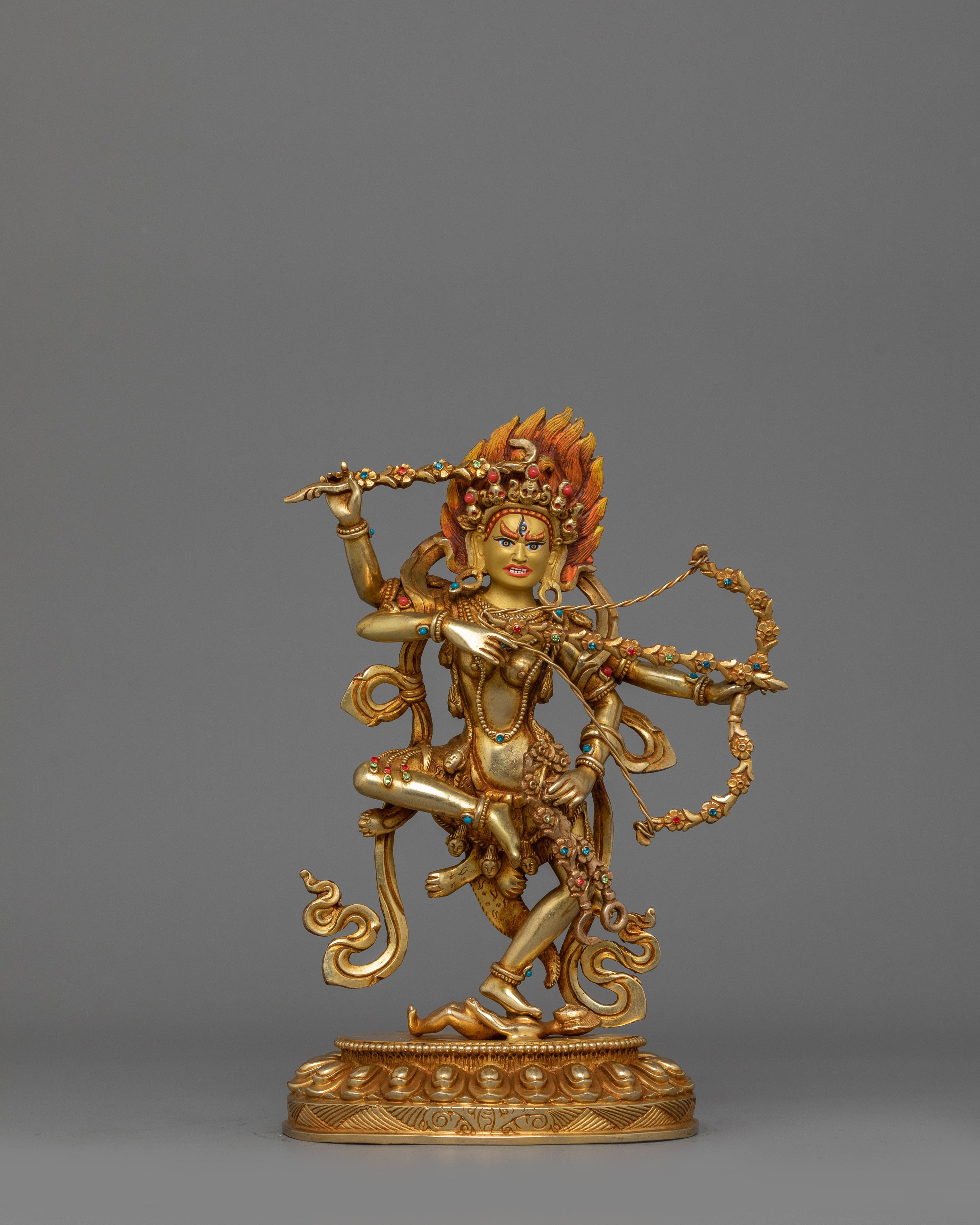 Kurukulla Semi-Wrathful Dakini Statue | Tibetan Himalayan Treasure
