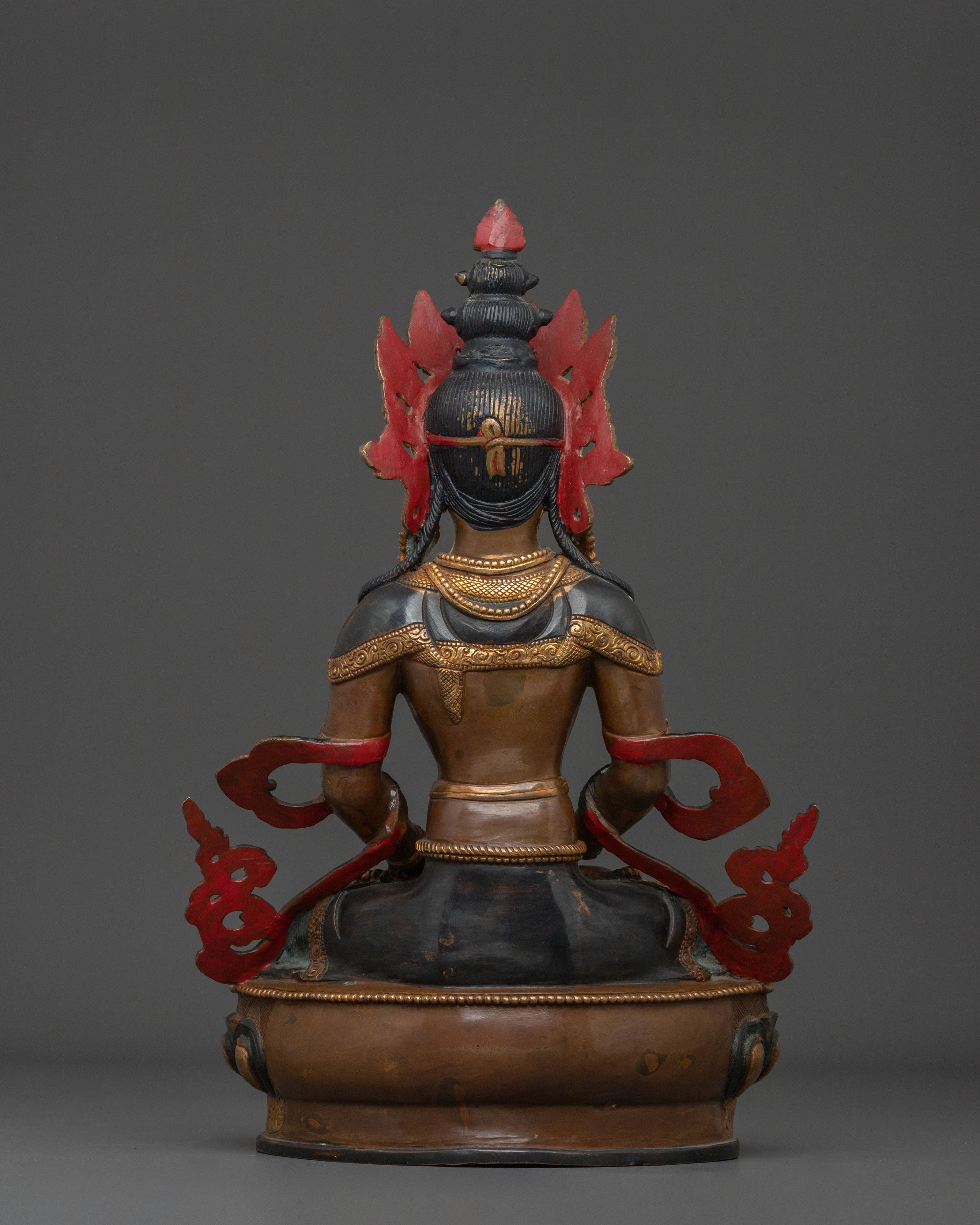 Sacred Meditation Amitayus Buddha Statue | Spiritual Home Decor
