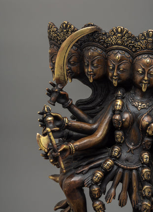 Copper Kali Antique Statue | A Divine Energy Source