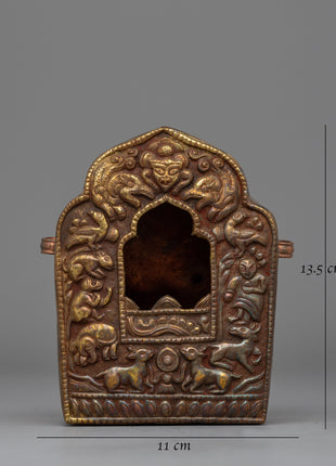 Exquisite Buddhist Ghau Box | Tibetan Prayer Box for Rituals and Spiritual Use