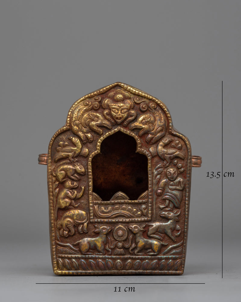 Exquisite Buddhist Ghau Box | Tibetan Prayer Box for Rituals and Spiritual Use