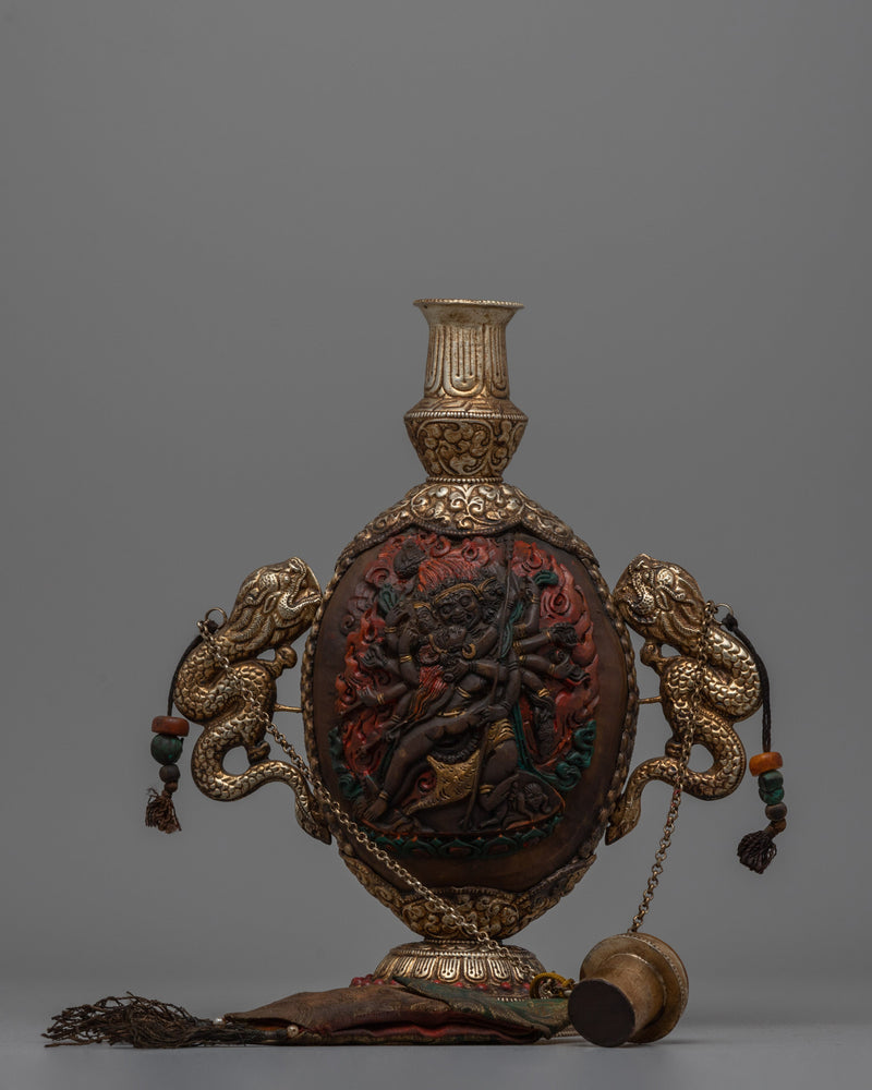 Exquisite Tibetan Snuff Bottle | Authentic Artistry with a Touch of Spirituality