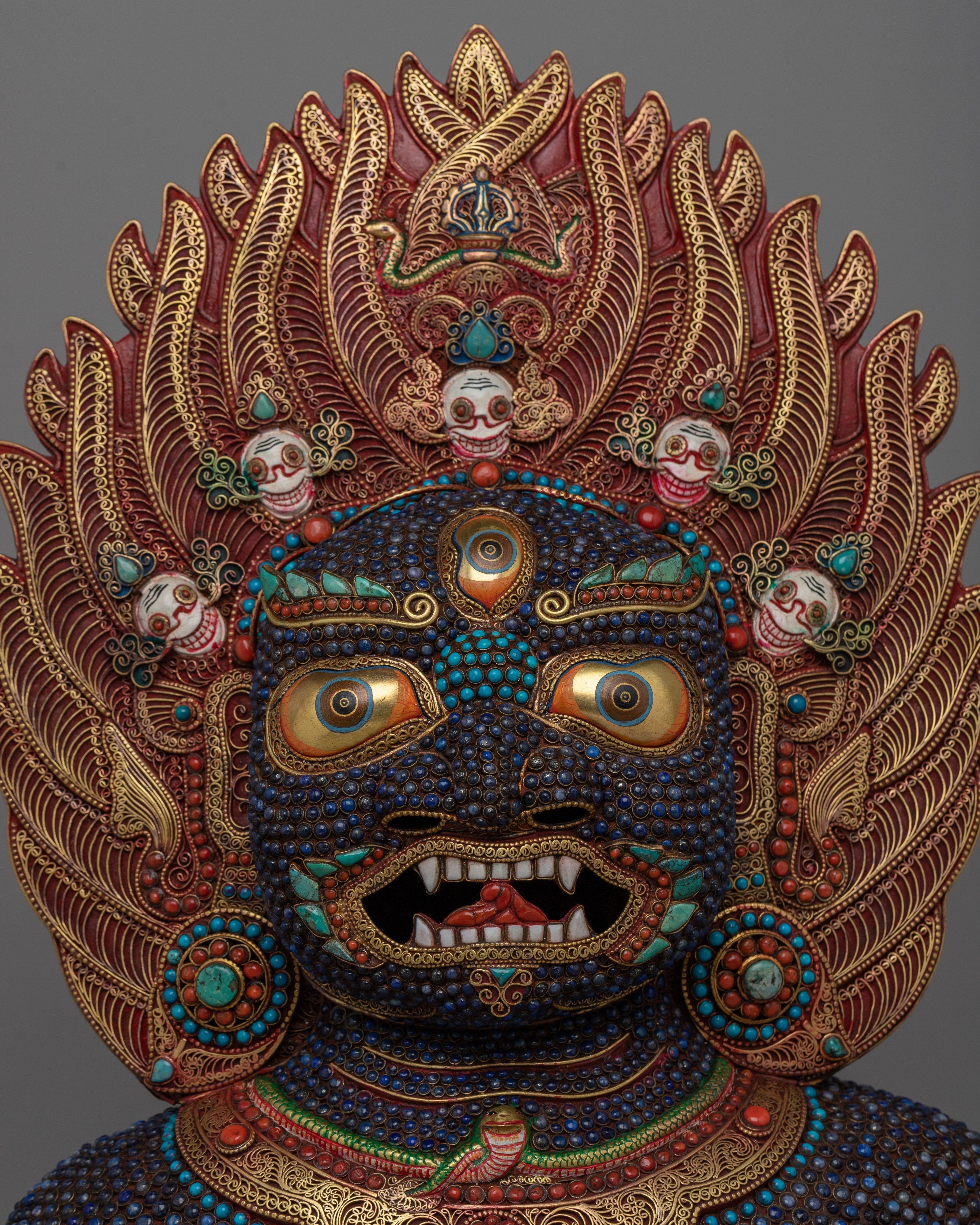 Kala Bhairava Face Mask | Hindu Deity of Destruction and Protection