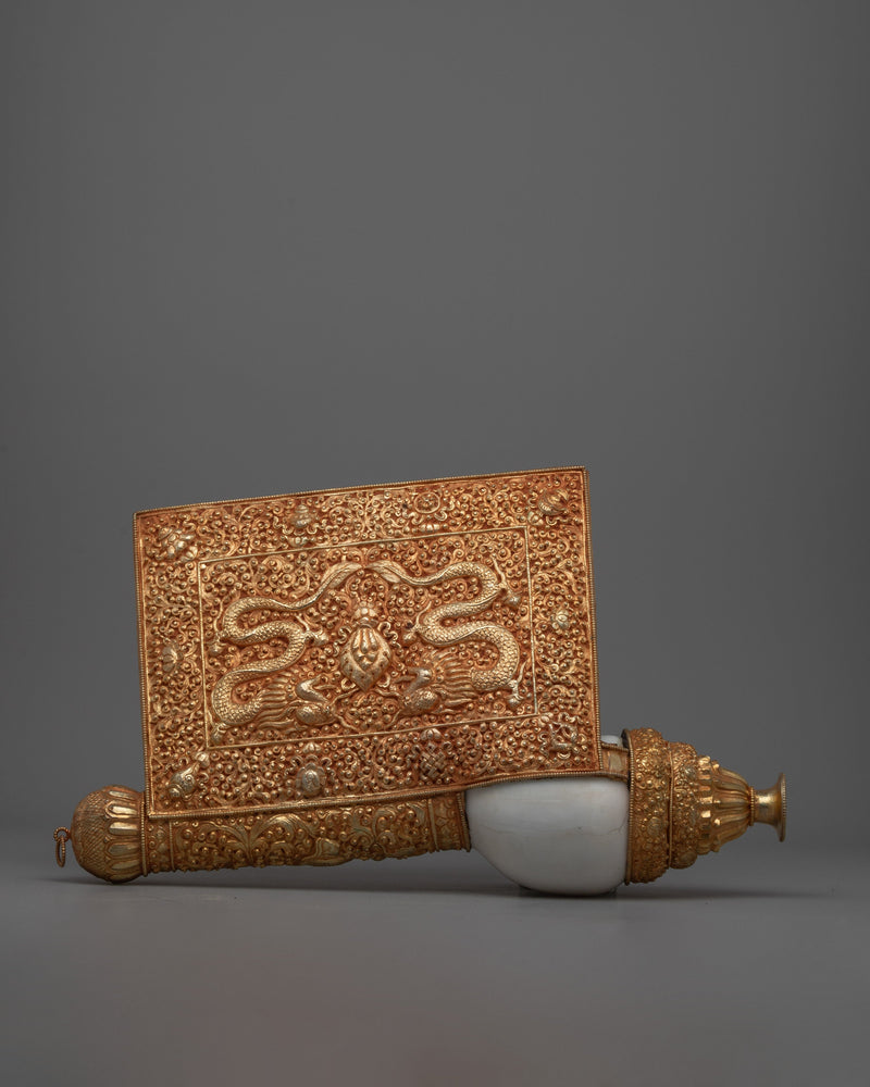 Pair Of Buddhist Sankha | Sacred Shell for Ritual Practices