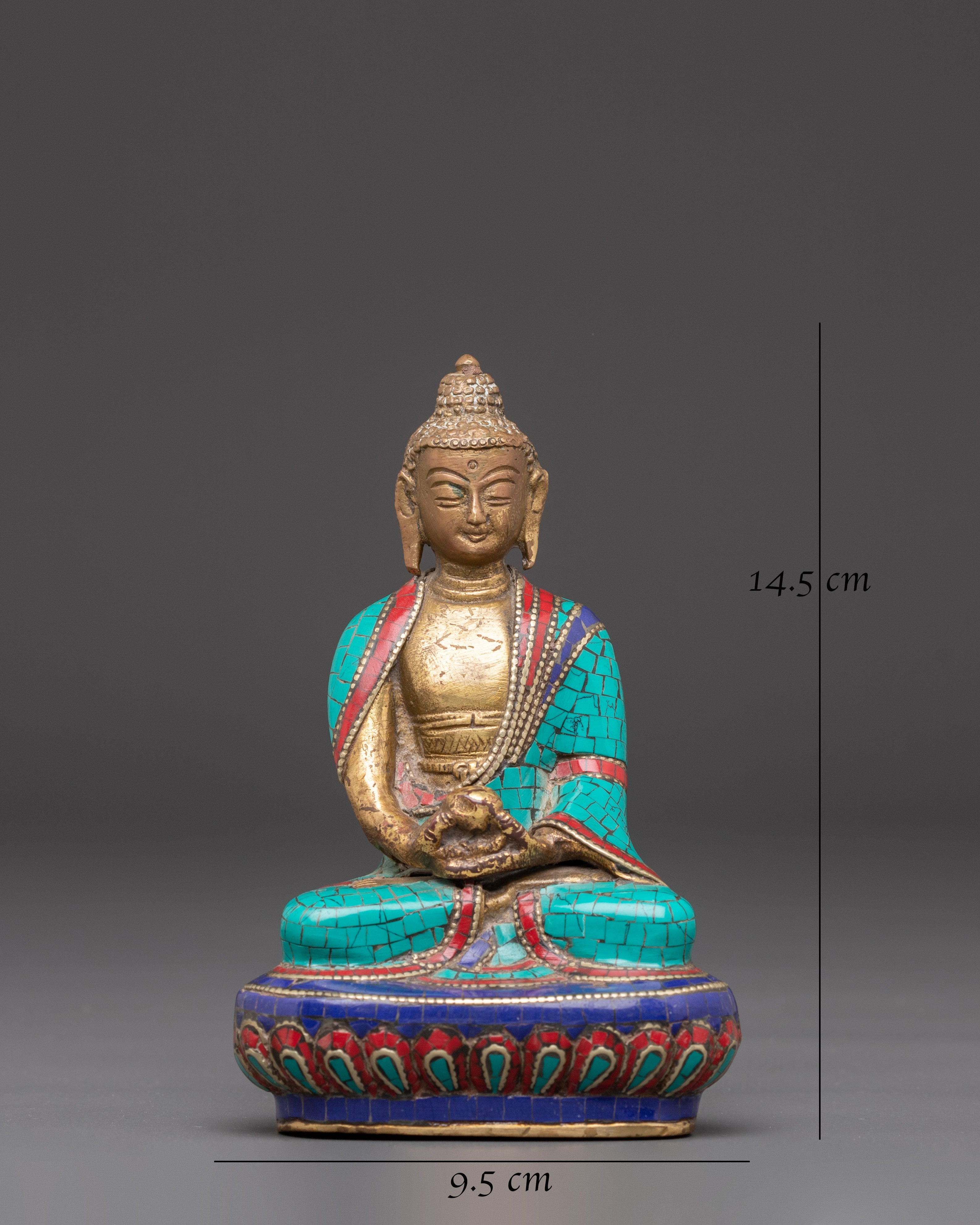 Sacred Buddha Amitabha Handcrafted Statue | Brass Amitabha Buddha Art