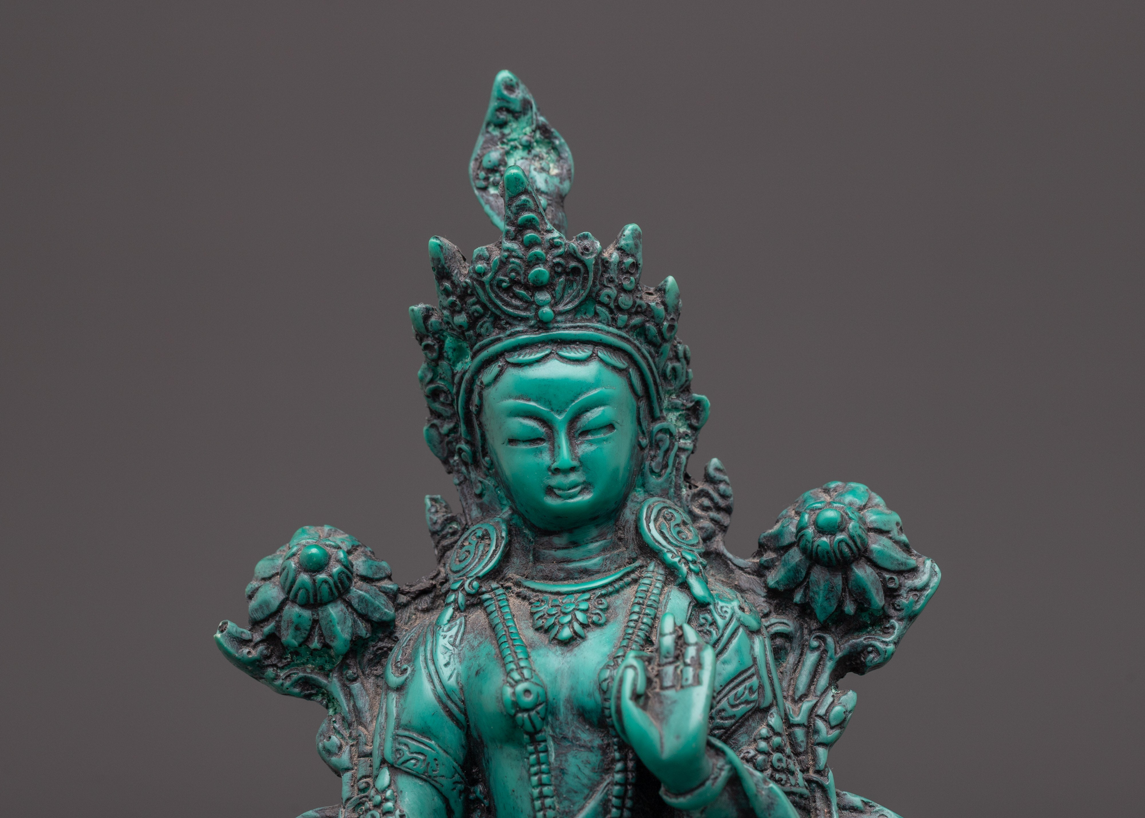 Spiritual Green Tara sculpture | Tibetan Goddess Tara Statue