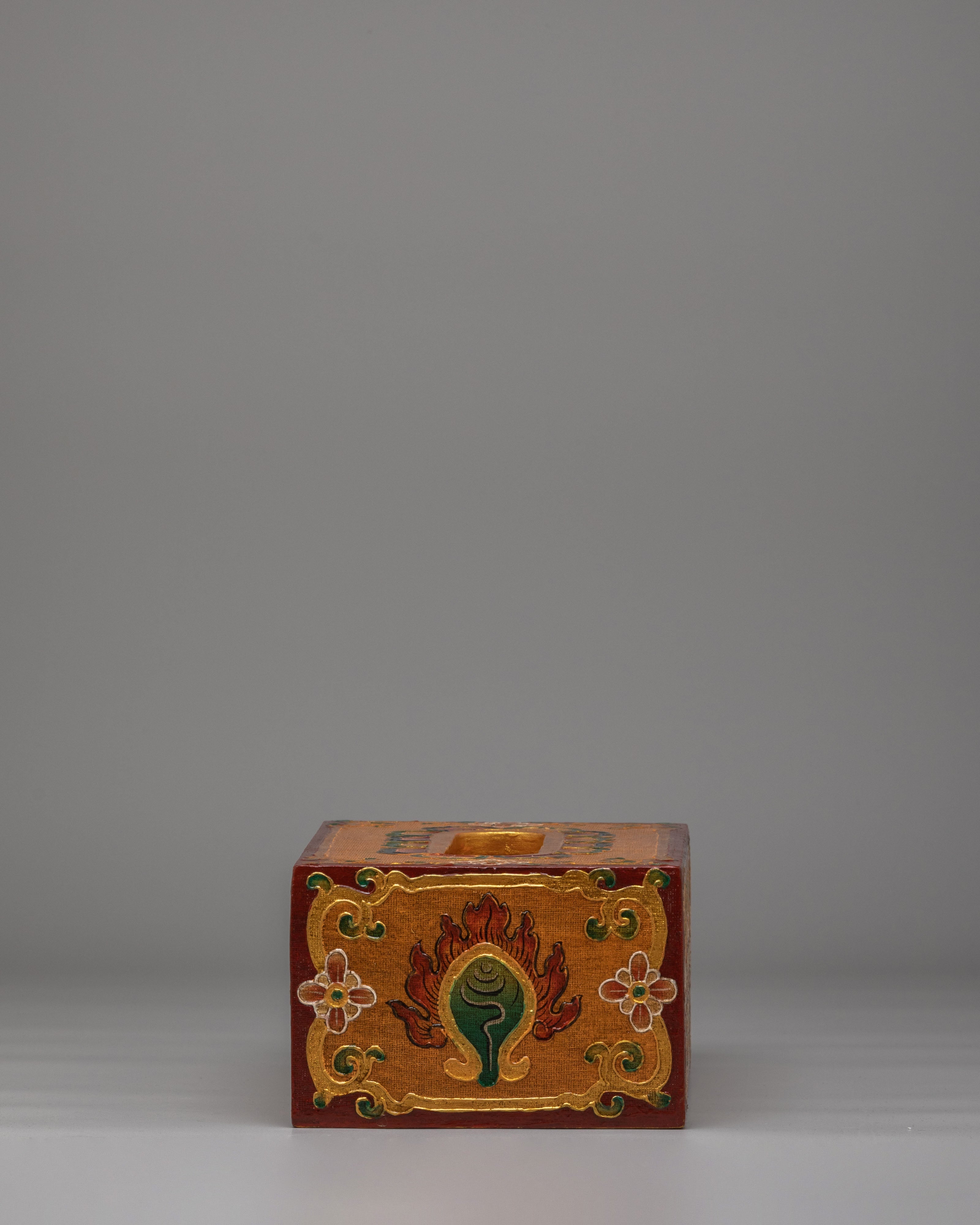 Tibetan Tissue Holder | Wooden Tissue Box