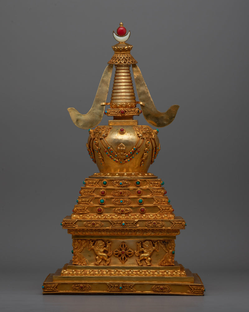 Hand carved Tibetan Stupa | Tibetan Buddhism