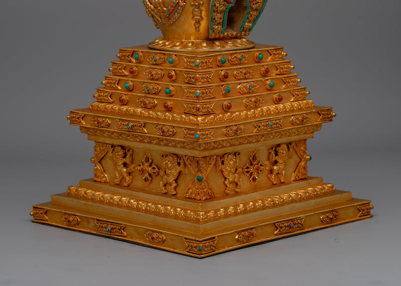 Hand carved Tibetan Stupa | Tibetan Buddhism