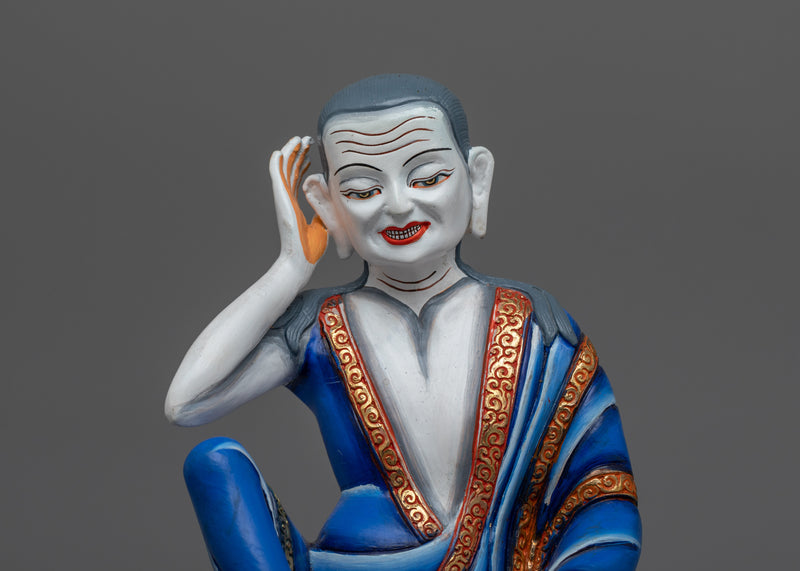 Milarepa Buddhist Master Statue | Copper Body with Acrylic Paintings