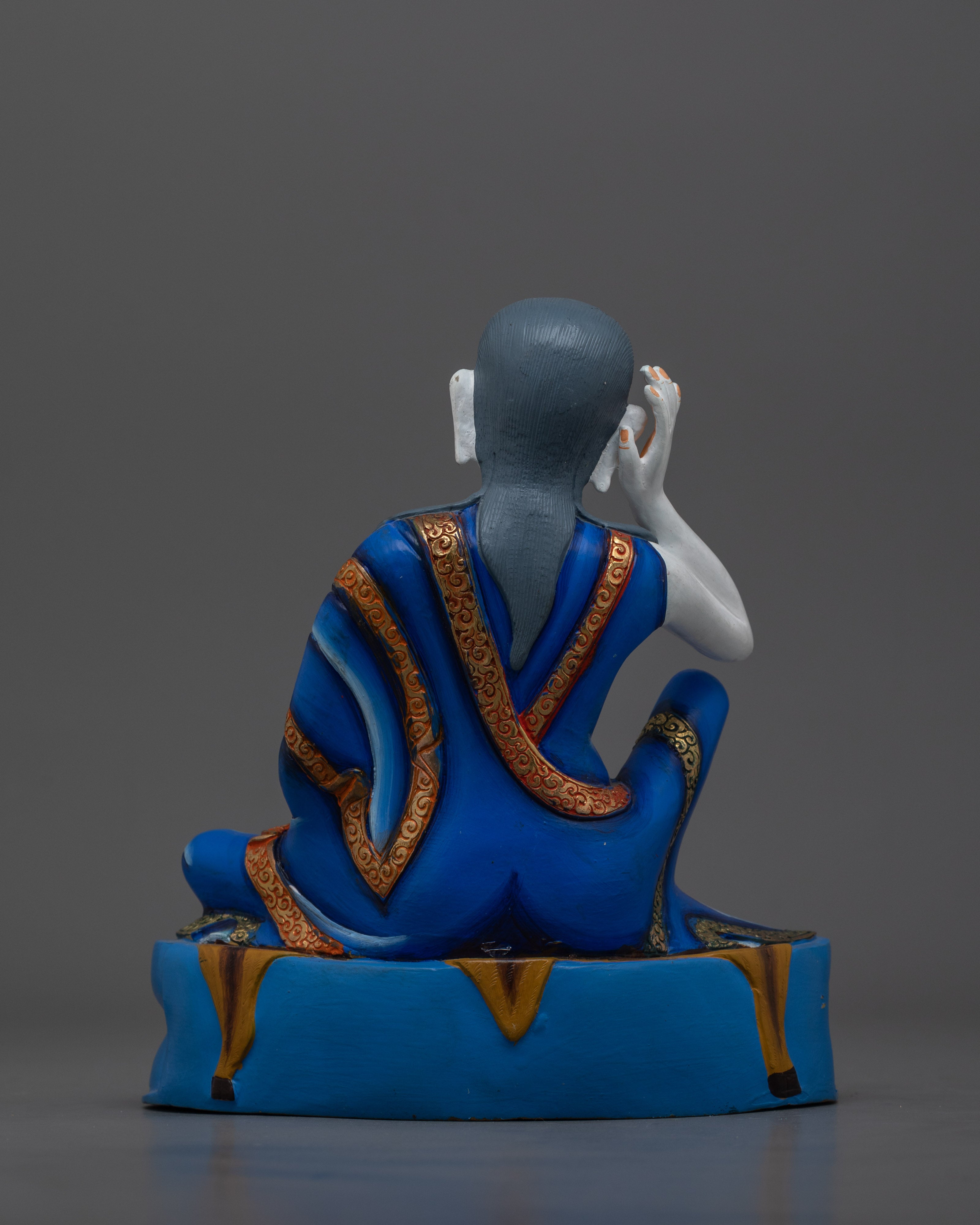 Milarepa Buddhist Master Statue | Copper Body with Acrylic Paintings