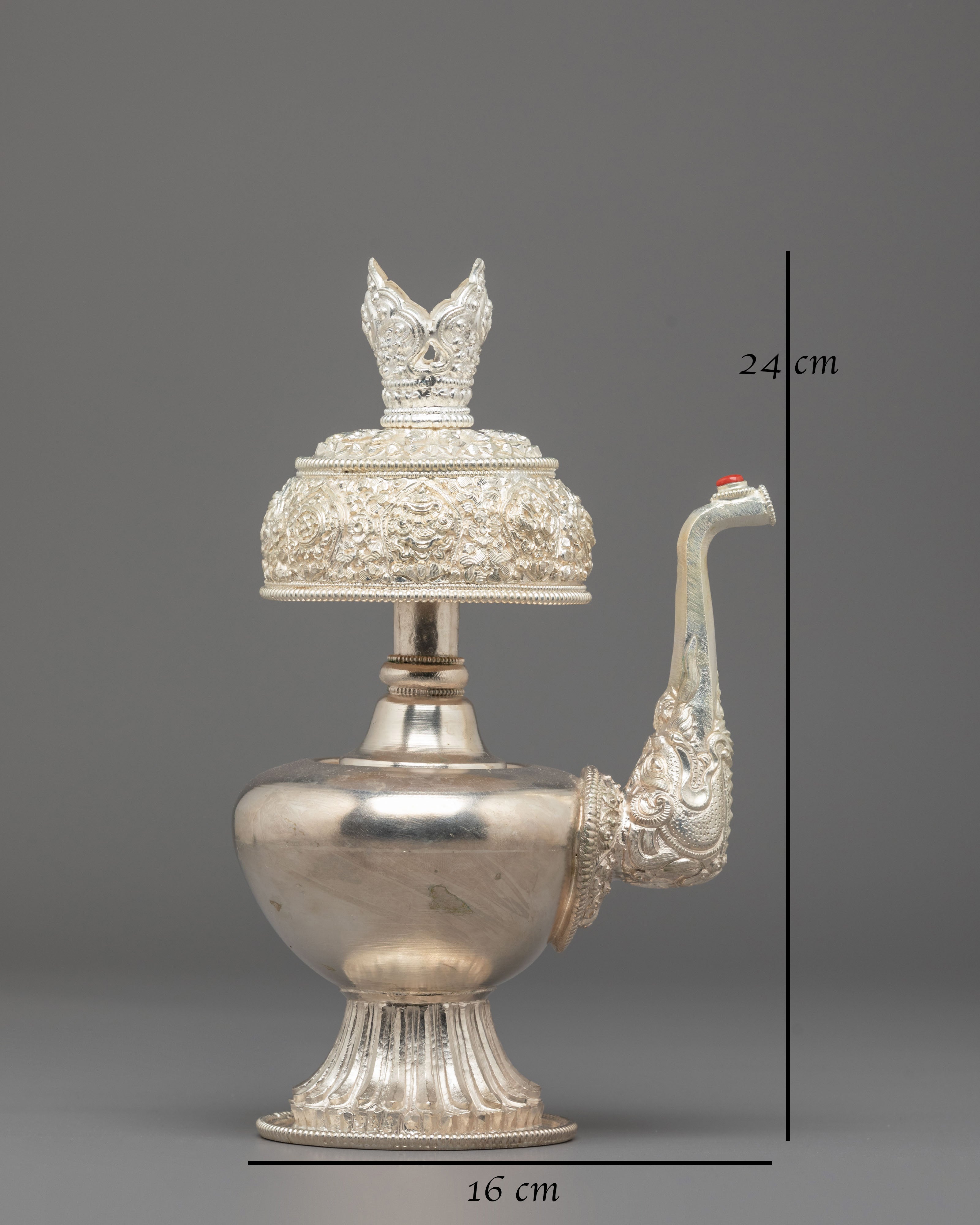 Bhumba Ritual Container | Silver Plated Copper for Sacred Ceremonies