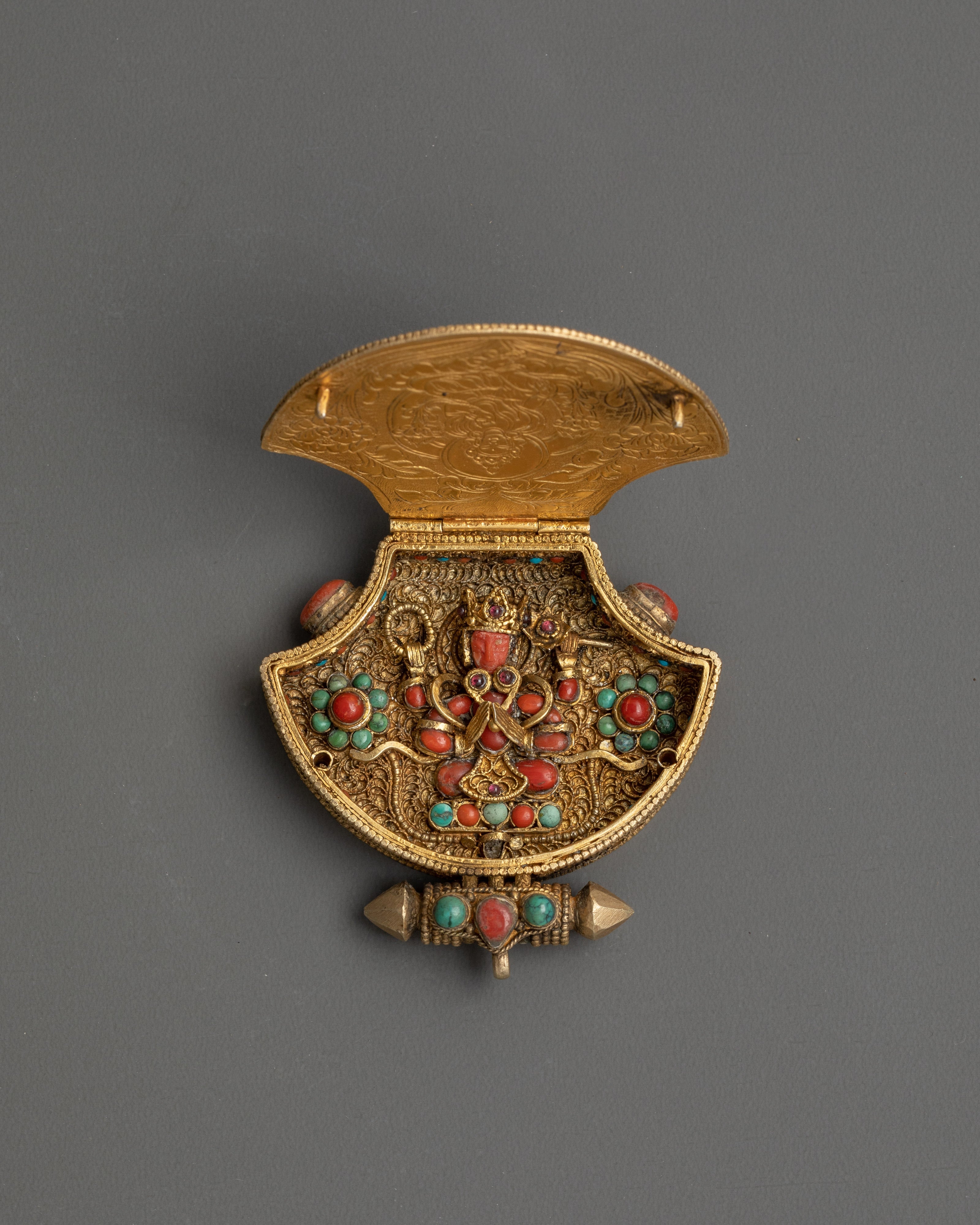 Ghau box locket with Manjushri Crafted | Handcrafted Tibetan Spiritual Locket