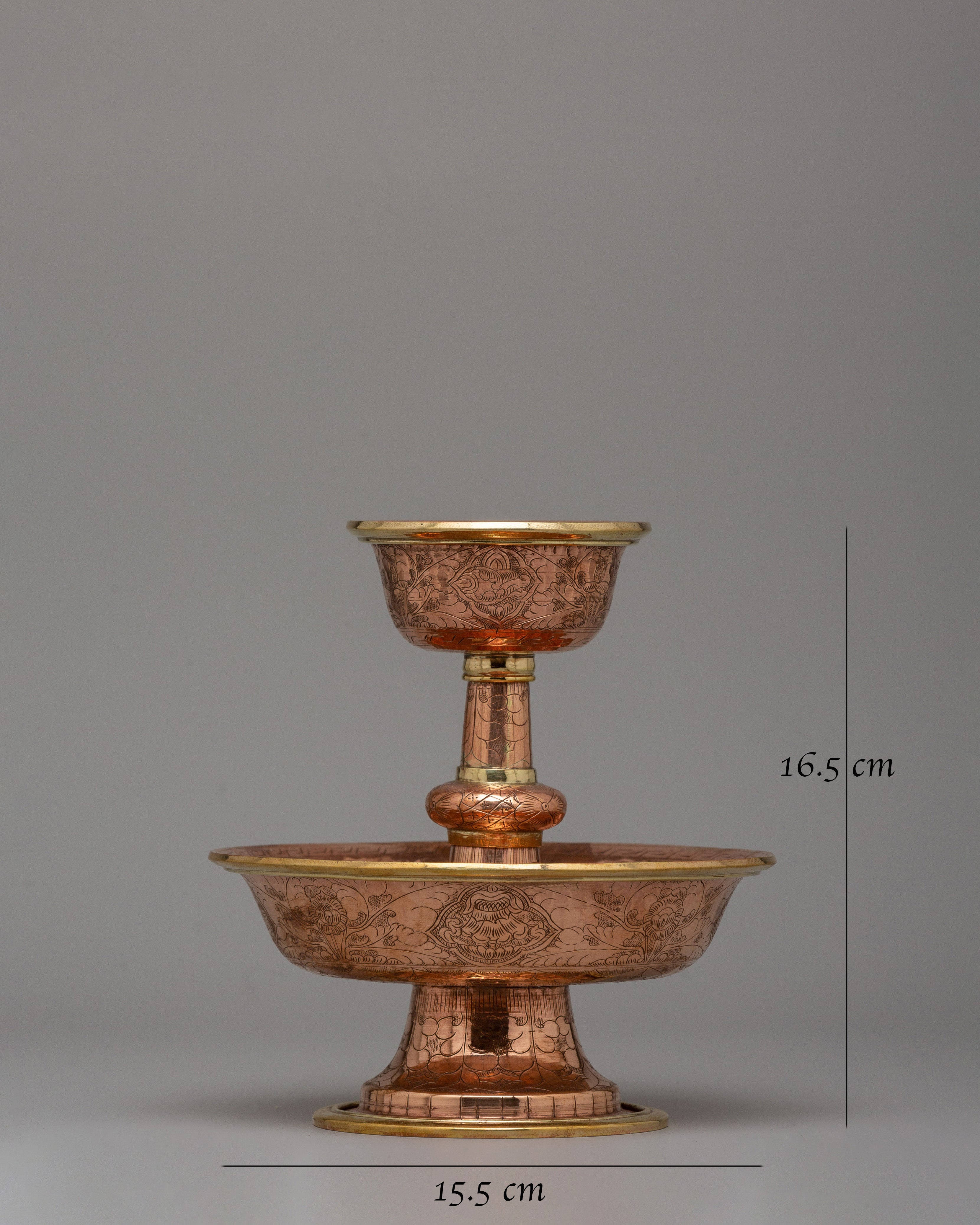 Buddhist Serkyem Set To Enhance Your Home Decor | Tibetan Ritual Offering Bowl