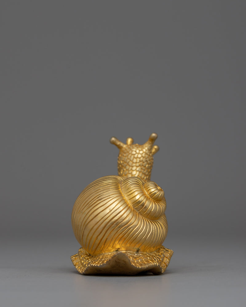 Gold Snail Home Decor | Gift for Nature Lover