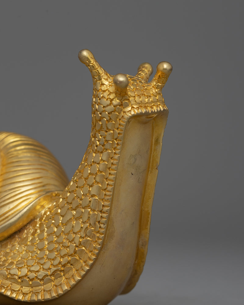 Gold Snail Home Decor | Gift for Nature Lover