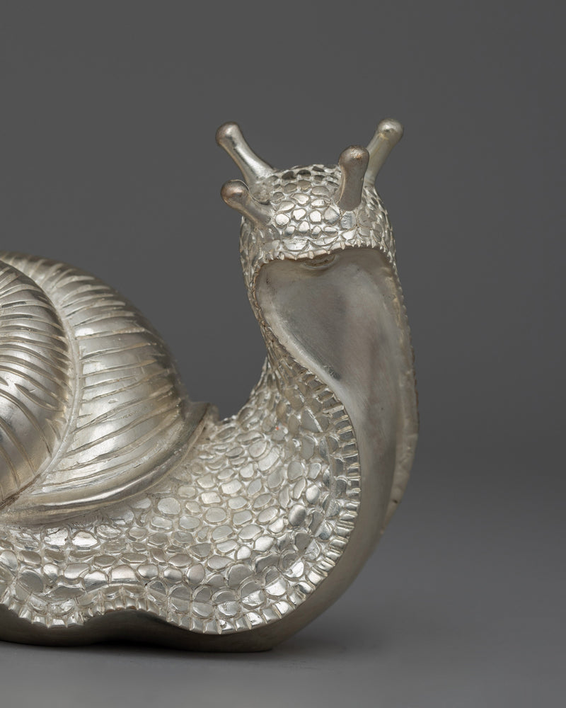 Decorative Silver Snail | Prosperity Gift