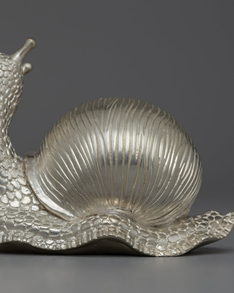 Decorative Silver Snail | Prosperity Gift