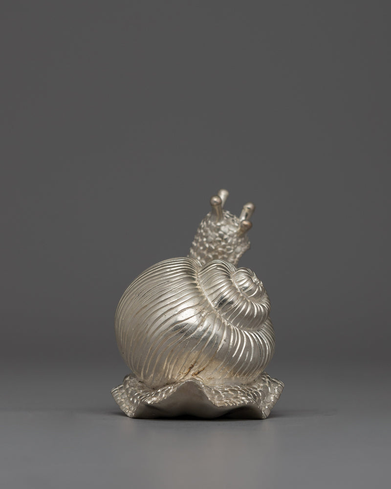 Decorative Silver Snail | Prosperity Gift