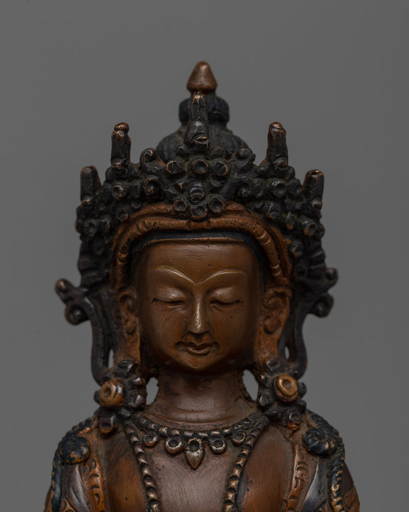 Buddha Amitayus Copper Statue | Symbol of Infinite Life and Compassion