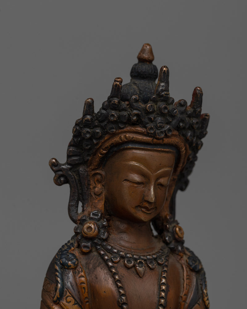 Buddha Amitayus Copper Statue | Symbol of Infinite Life and Compassion