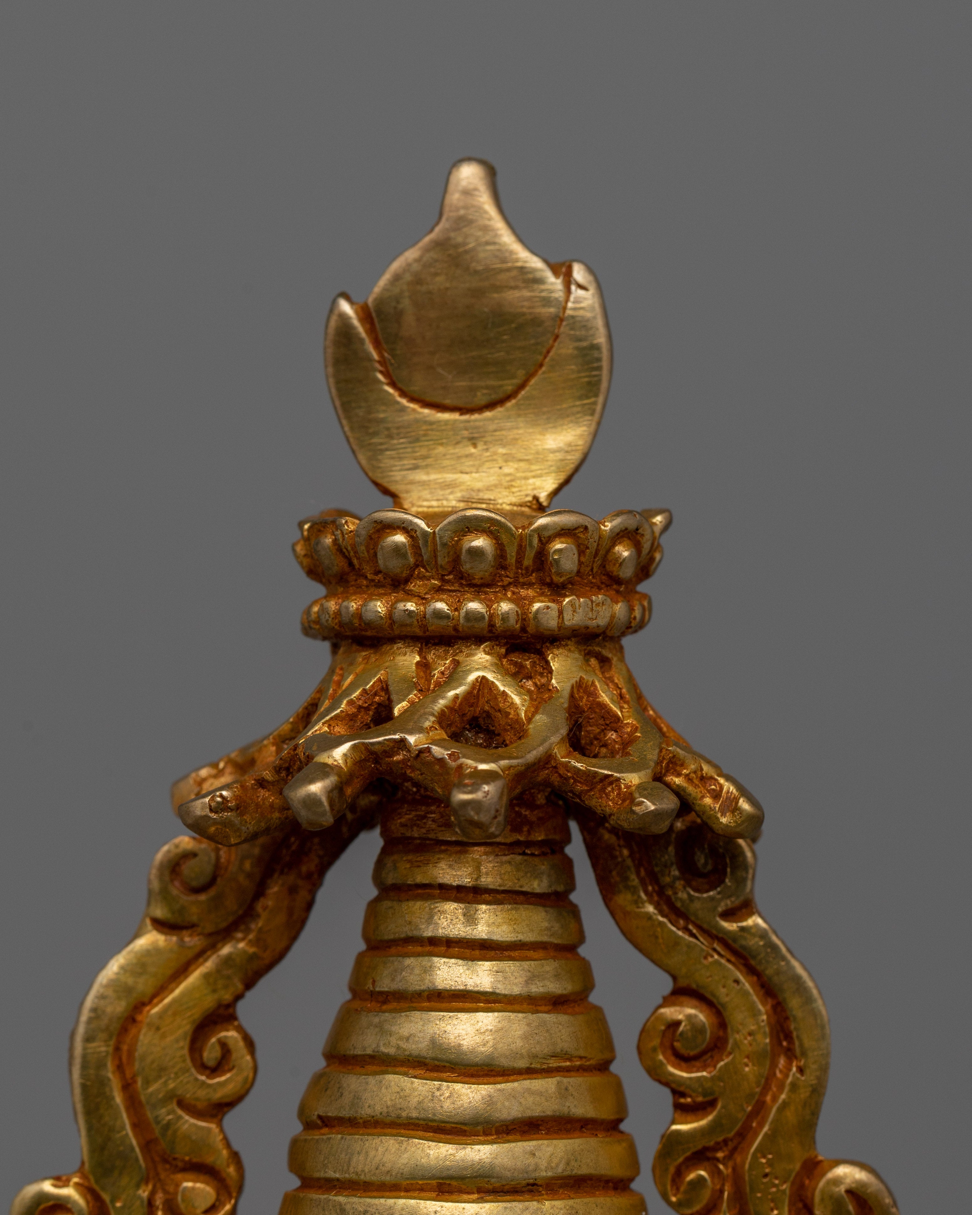 Tibetan Gold-Plated Stupa | Masterpiece of Sacred Buddhist Art