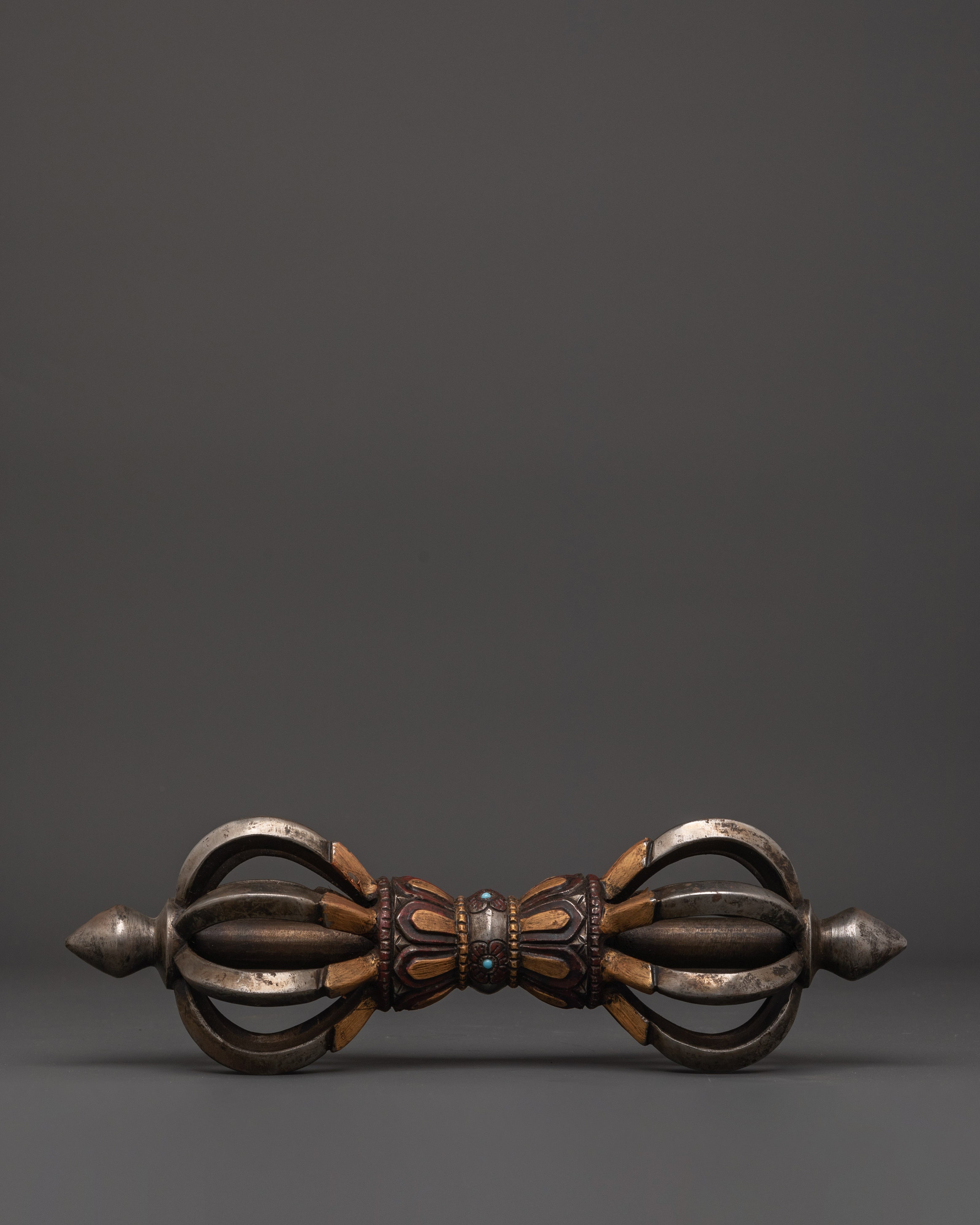 Powerful Iron Vajra | Buddhist ritual object with Sacred Symbols