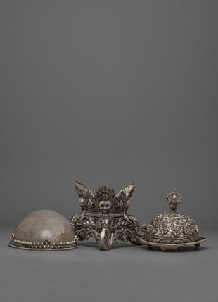 Exquisite Tibetan Skull Cup | Religious Tool for Practices and Offerings