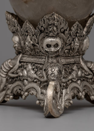 Exquisite Tibetan Skull Cup | Religious Tool for Practices and Offerings