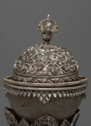 Exquisite Tibetan Skull Cup | Religious Tool for Practices and Offerings