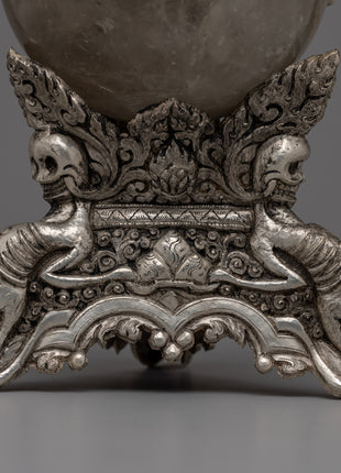 Exquisite Tibetan Skull Cup | Religious Tool for Practices and Offerings