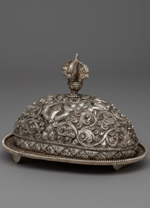 Exquisite Tibetan Skull Cup | Religious Tool for Practices and Offerings