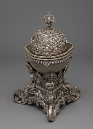 Exquisite Tibetan Skull Cup | Religious Tool for Practices and Offerings