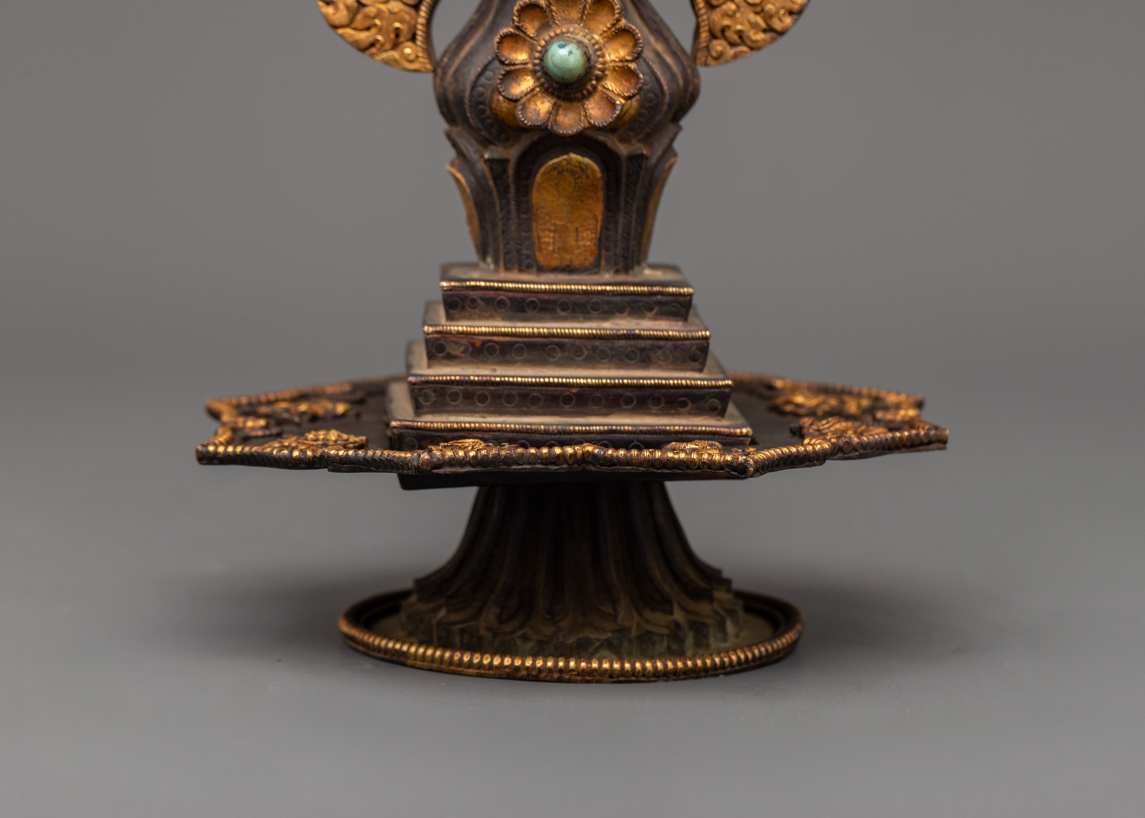 Oxidized Copper Torma | Traditional Himalayan Art