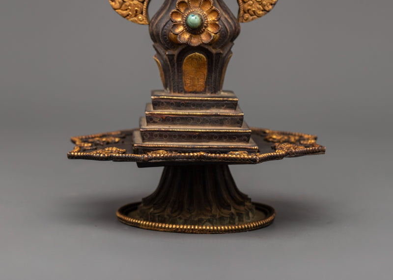 Oxidized Copper Torma | Traditional Himalayan Art