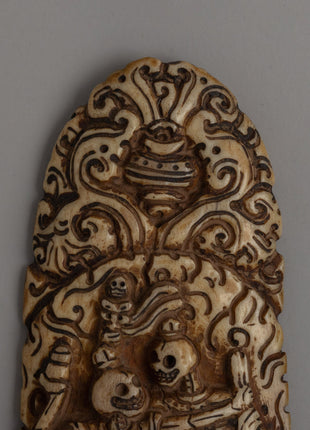 Citipati Carved Apron | Artisan Spiritual Bone Carving