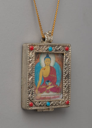 Handmade Ratnasambhava Buddha Locket | Perfect Sacred Buddhist Pendant