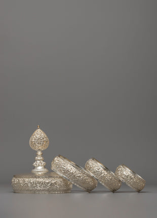 Buddhist Ritual Silver-Plated Mandala : Symbol of Spirituality and Craftsmanship | Buddhist Ritual Artifact