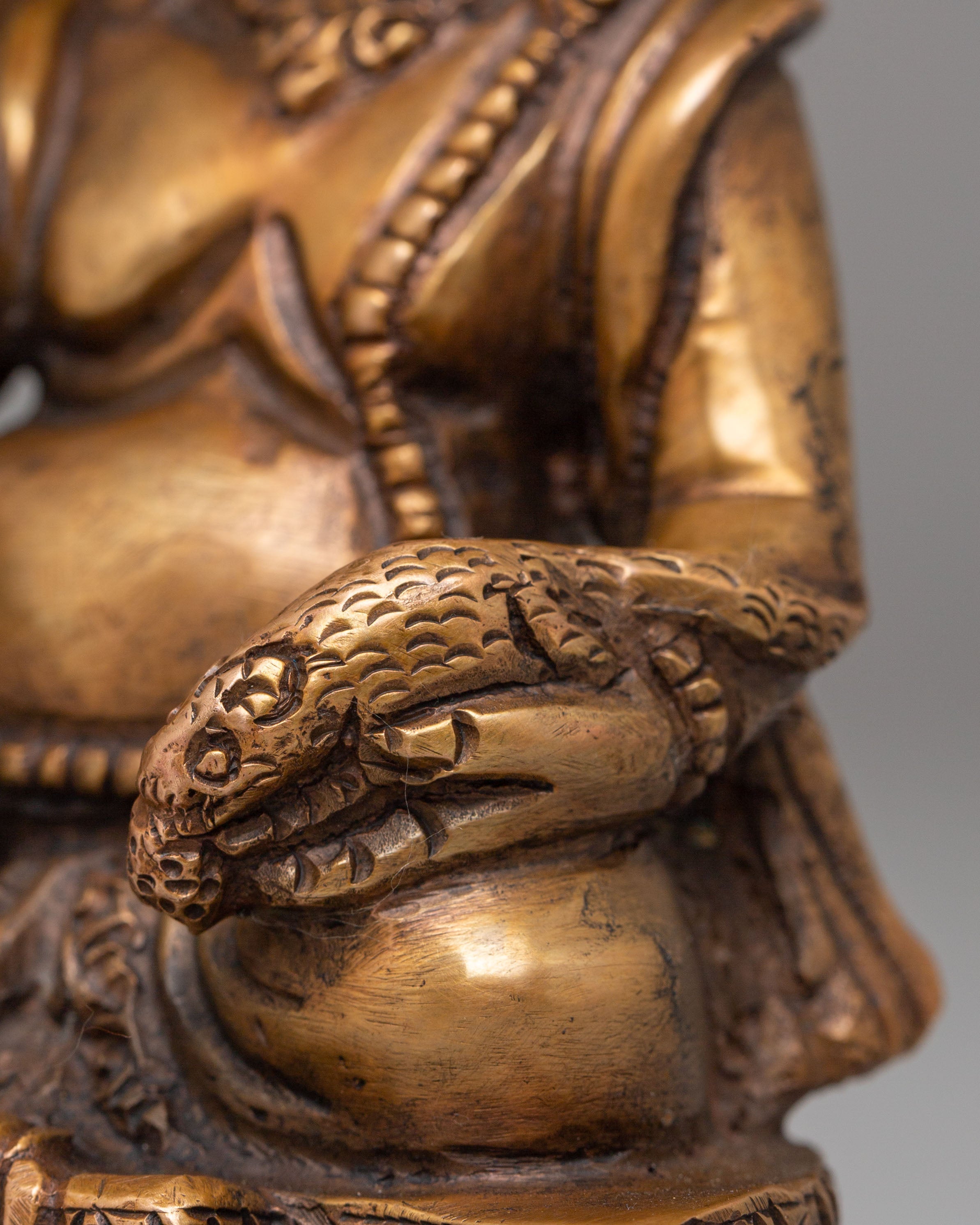 Sacred Dzambhala Statue for Abundance | Tibetan Wealth Deity Art