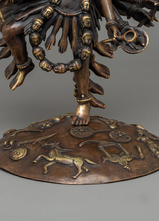 Copper Kali Antique Statue | A Divine Energy Source