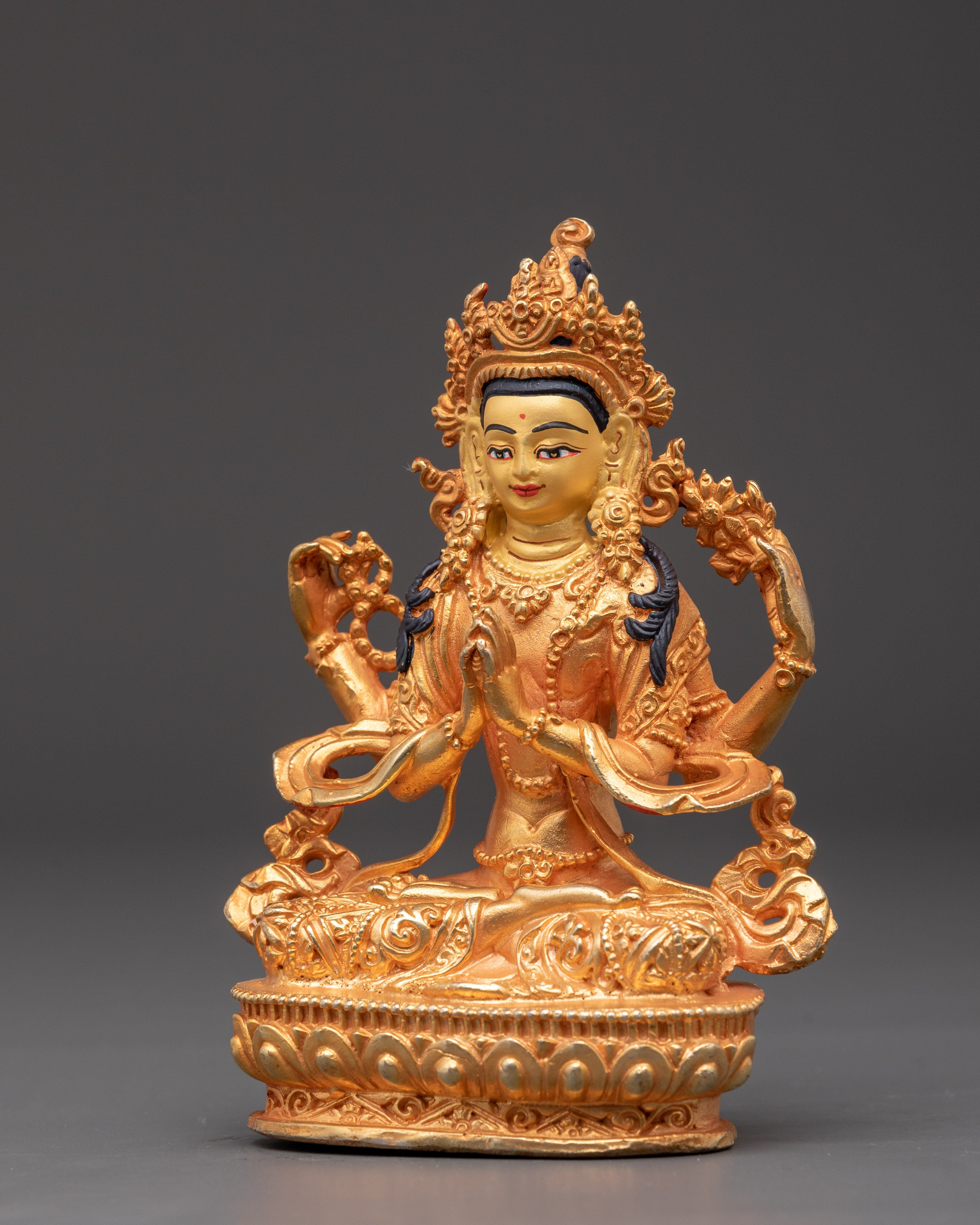 Chenrezig Compassion Deity Statue | Tibetan The Bodhisattva of Wisdom
